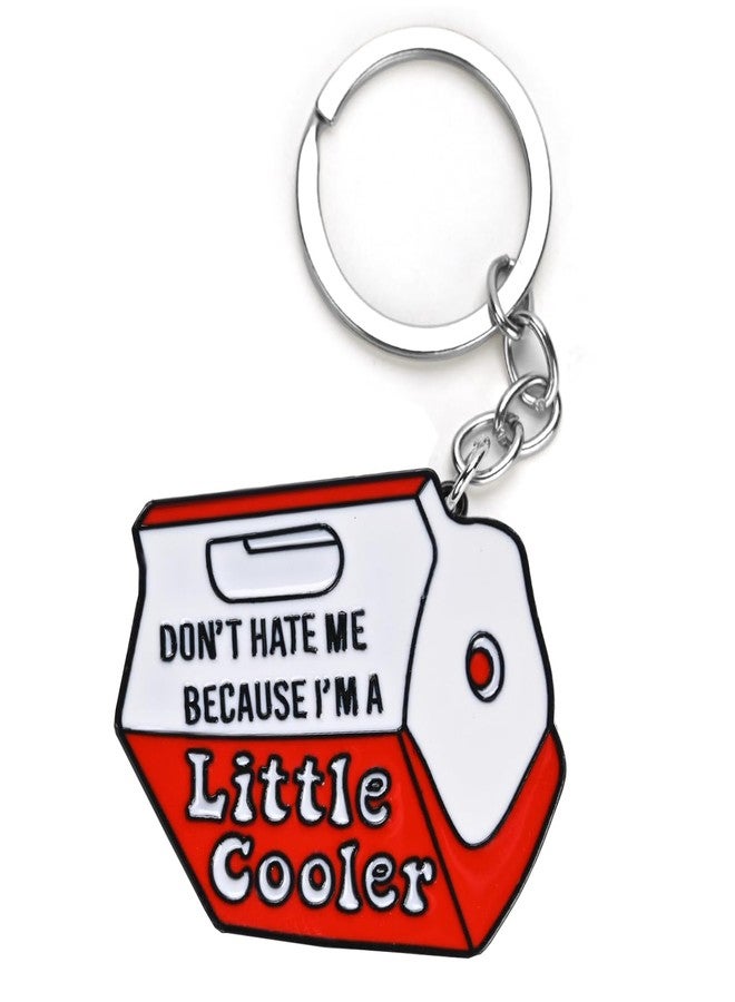 Bydevia Don't Hate Me Because I'm A Little Cooler Funny Keychain for Women Men | Cute Personality Metal Enamel Key Chain Keyrings for Car Key, Purse Bag Accessories | Cool Keychain for Friend's Birthday Gifts - Image 1